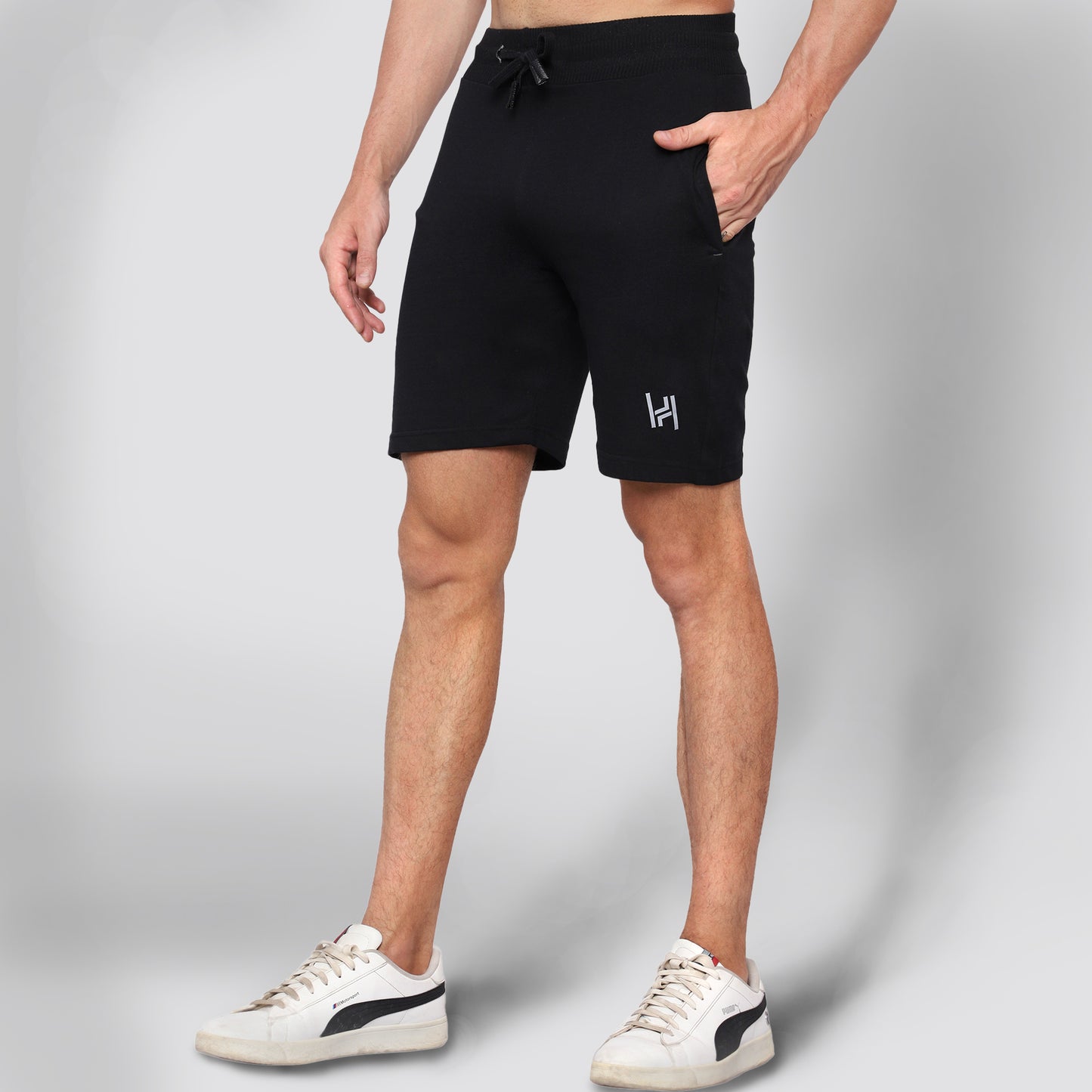 HealthHike NeoFlex Men's Regular Fit Cotton Shorts with Zipper Pocket - Comfortable Rich Solid Design Men's Shorts