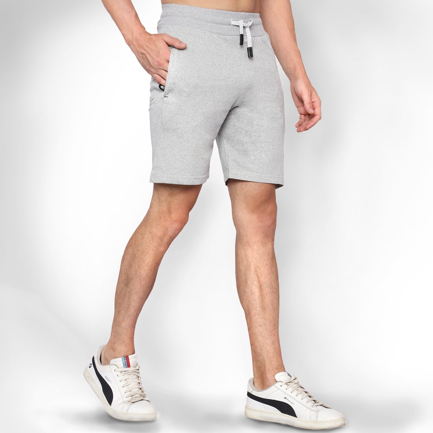 HealthHike NeoFlex Men's Regular Fit Cotton Shorts with Zipper Pocket - Comfortable Rich Solid Design Men's Shorts