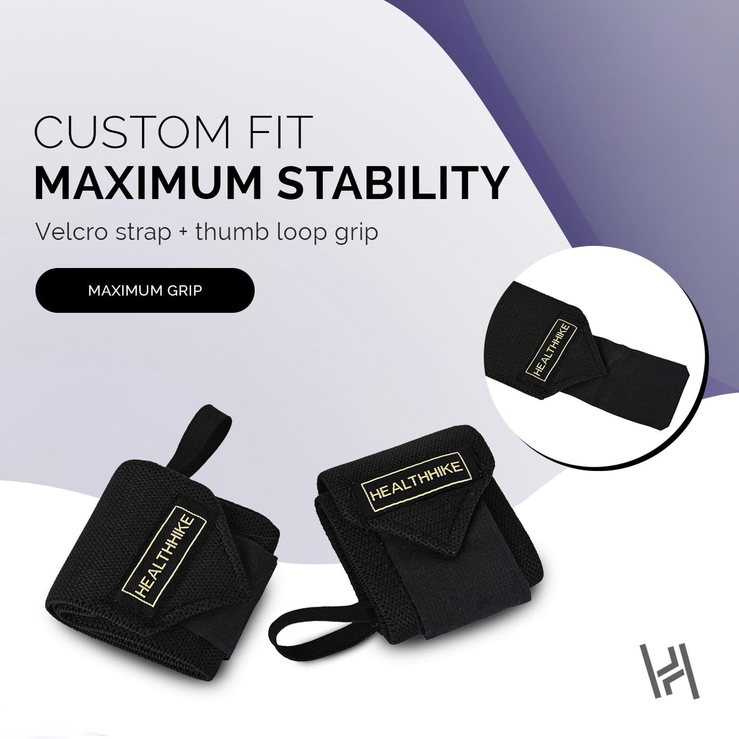 HealthHike Premium Wrist Support Band - Black