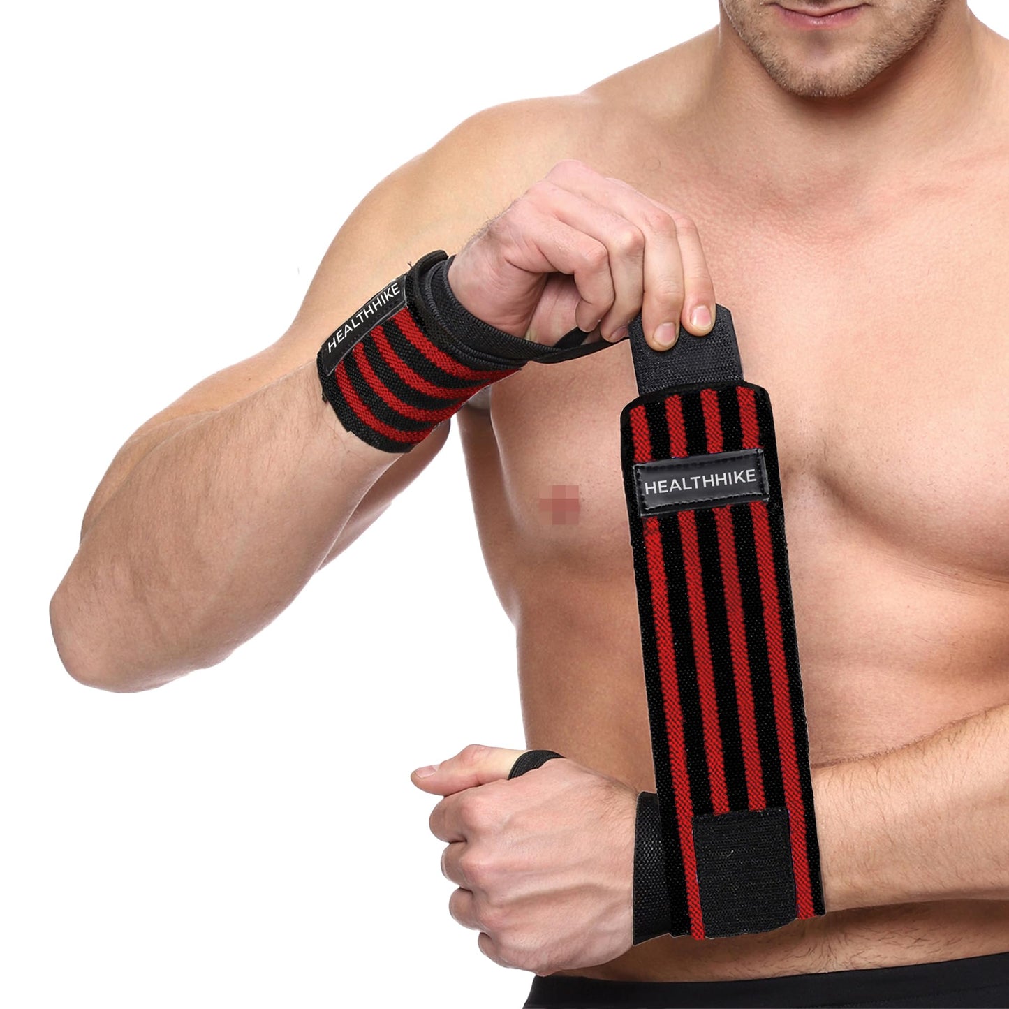 HealthHike Wrist Support Band for Gym - 4 Strip