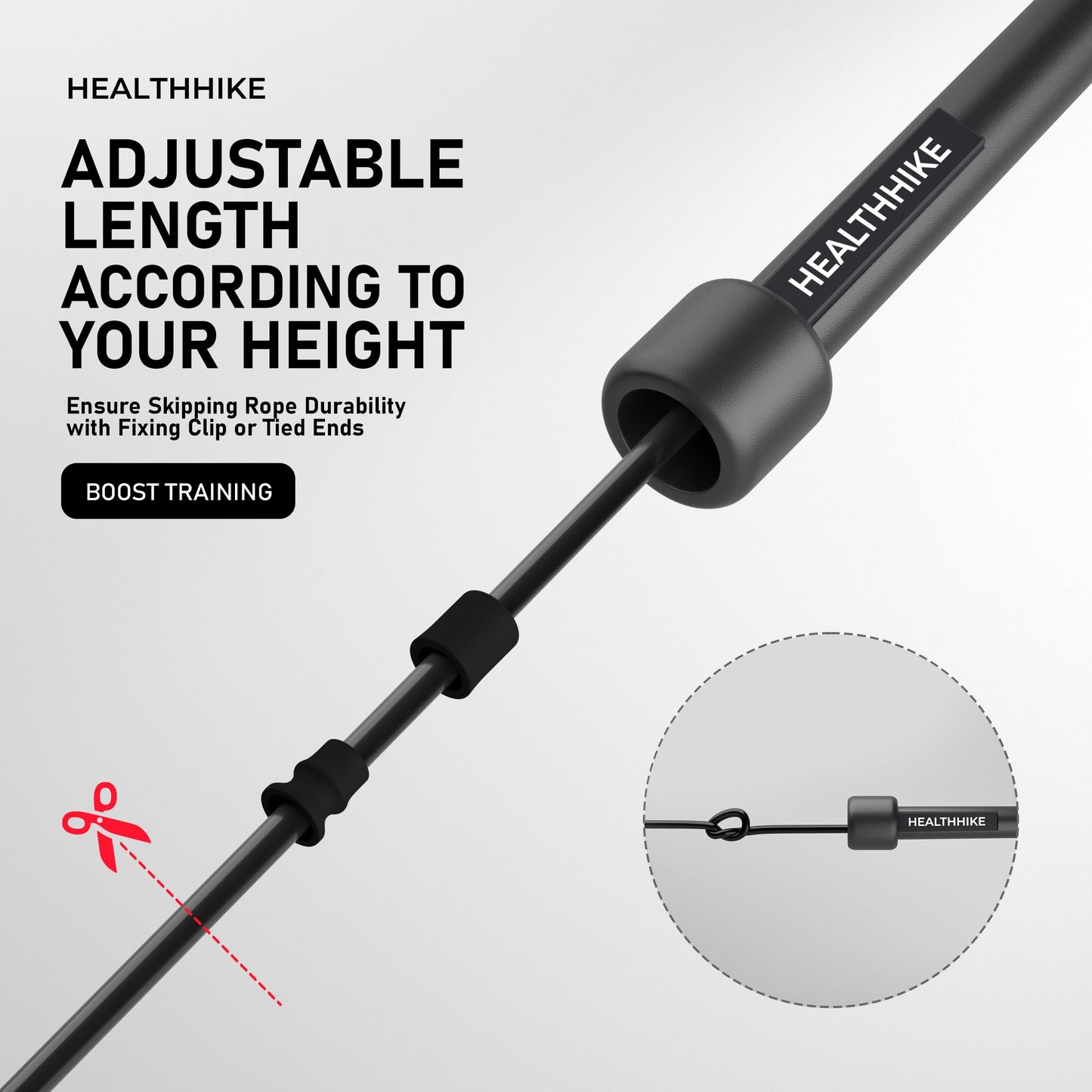 HealthHike Pencil Skipping Rope - Black