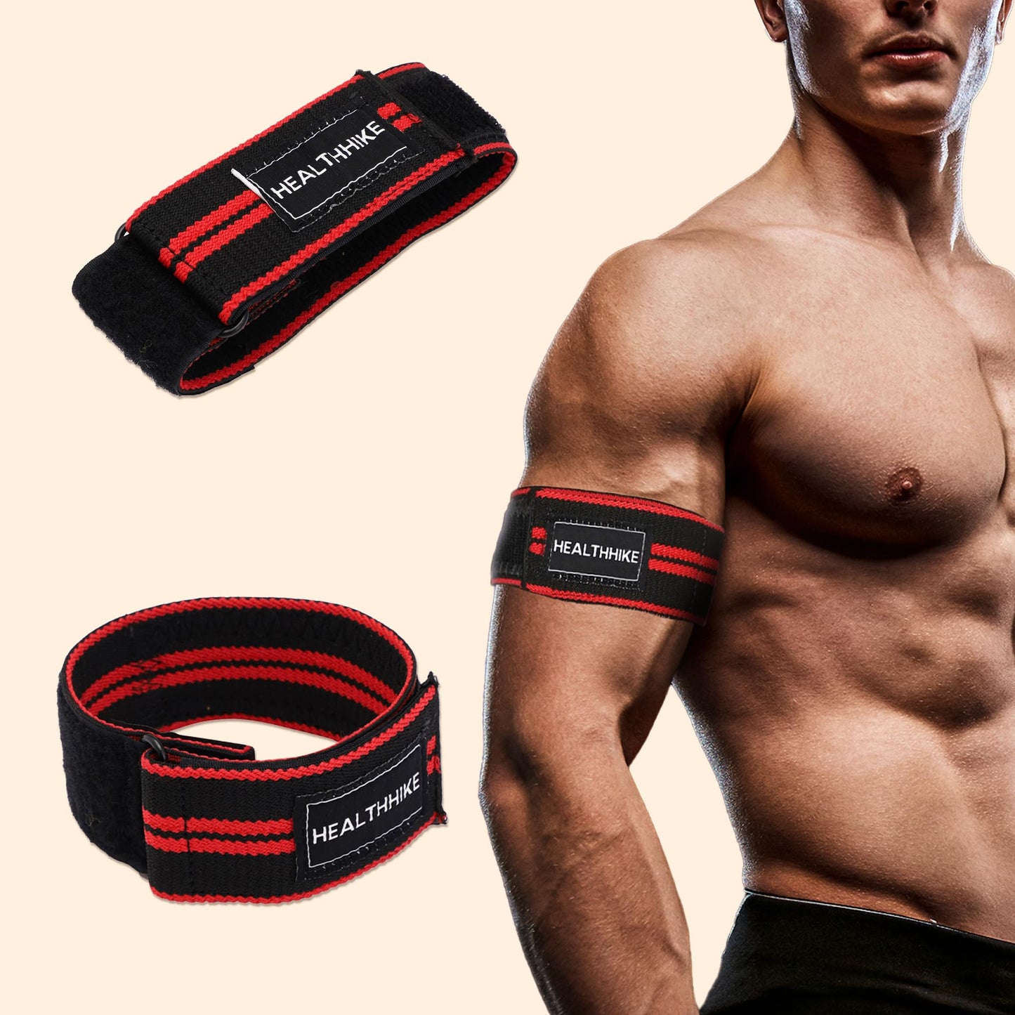 HealthHike Blood Flow Restriction Bands (BFR) for Arms Occlusion Training