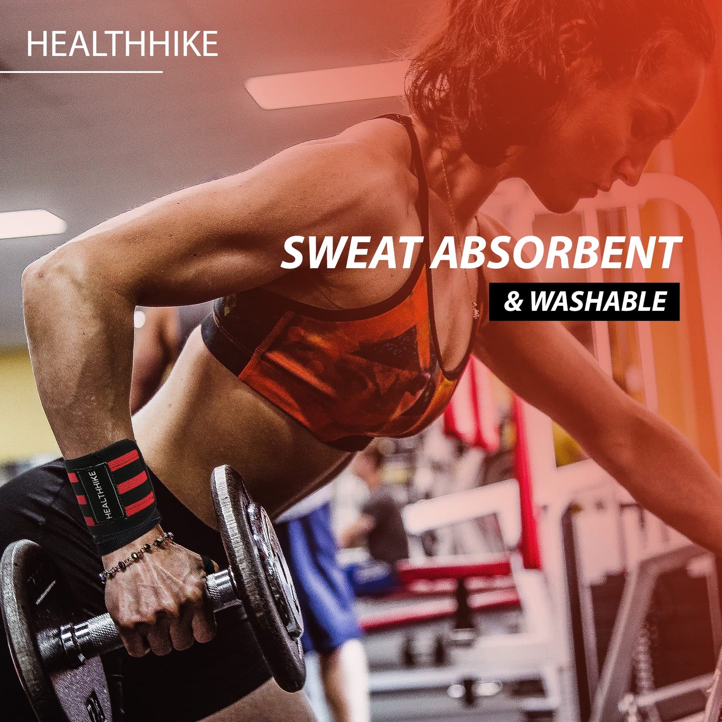 HealthHike Wrist Support Band for Gym - 3 Strip