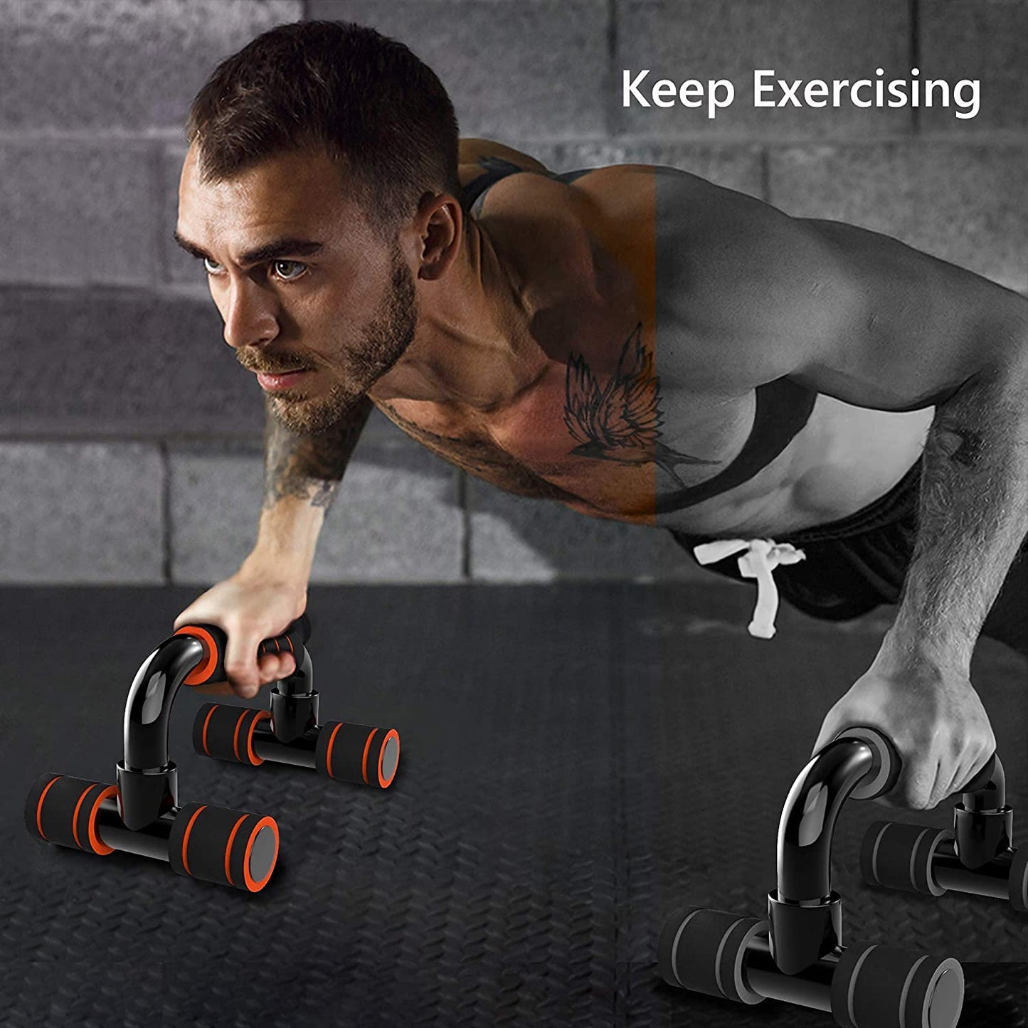 HealthHike Push Up Bar Stand With Foam Grip For Home Gym & Exercise
