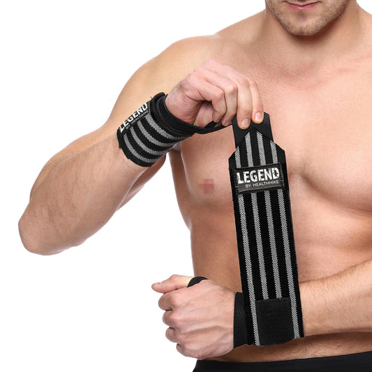 HealthHike Wrist Support Band for Gym - 4 Strip