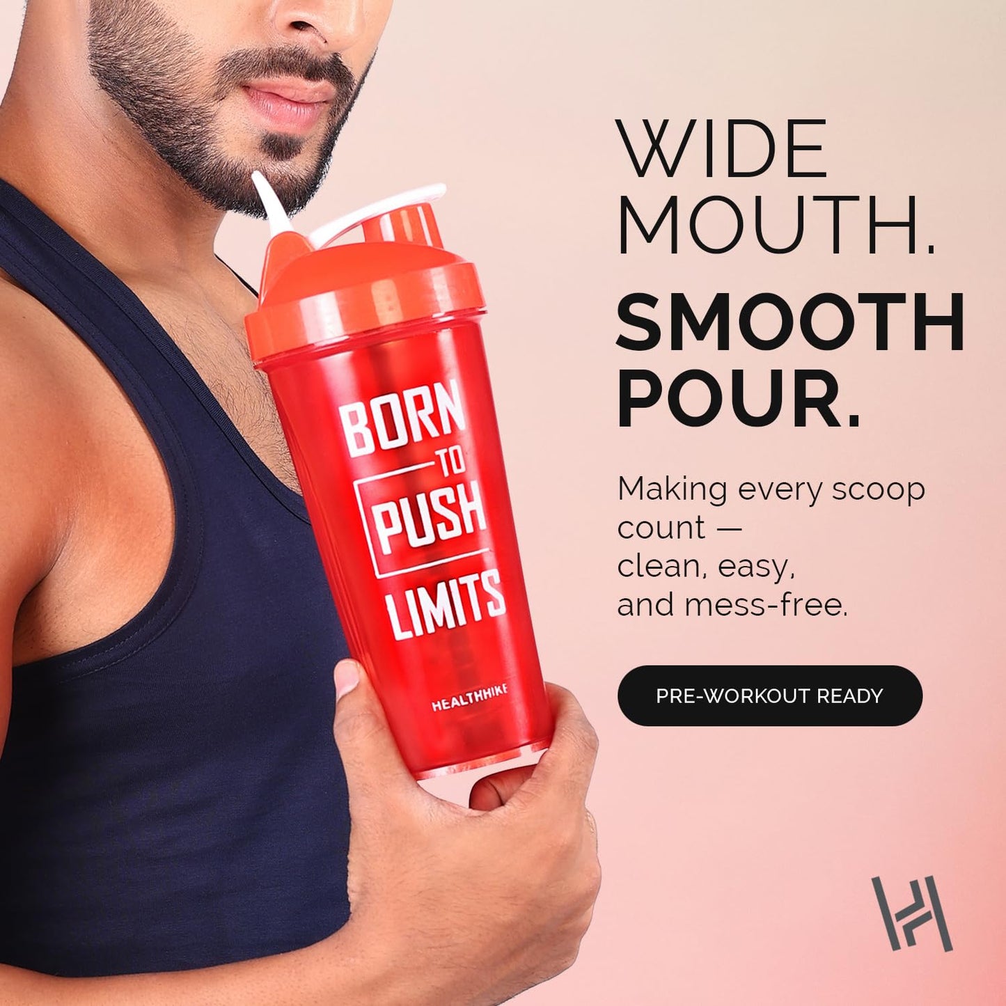 Gym Shaker Bottle 700ml Fast Mixing & Leakproof – HealthHike VelocityHealthHike
