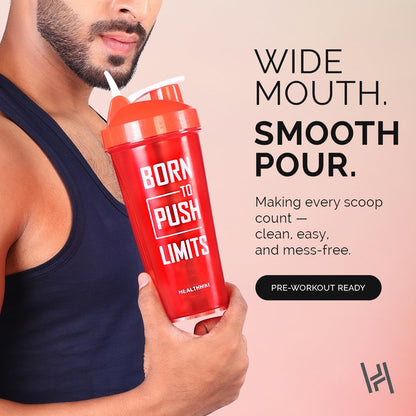 Gym Shaker Bottle 700ml Fast Mixing & Leakproof – HealthHike VelocityHealthHike