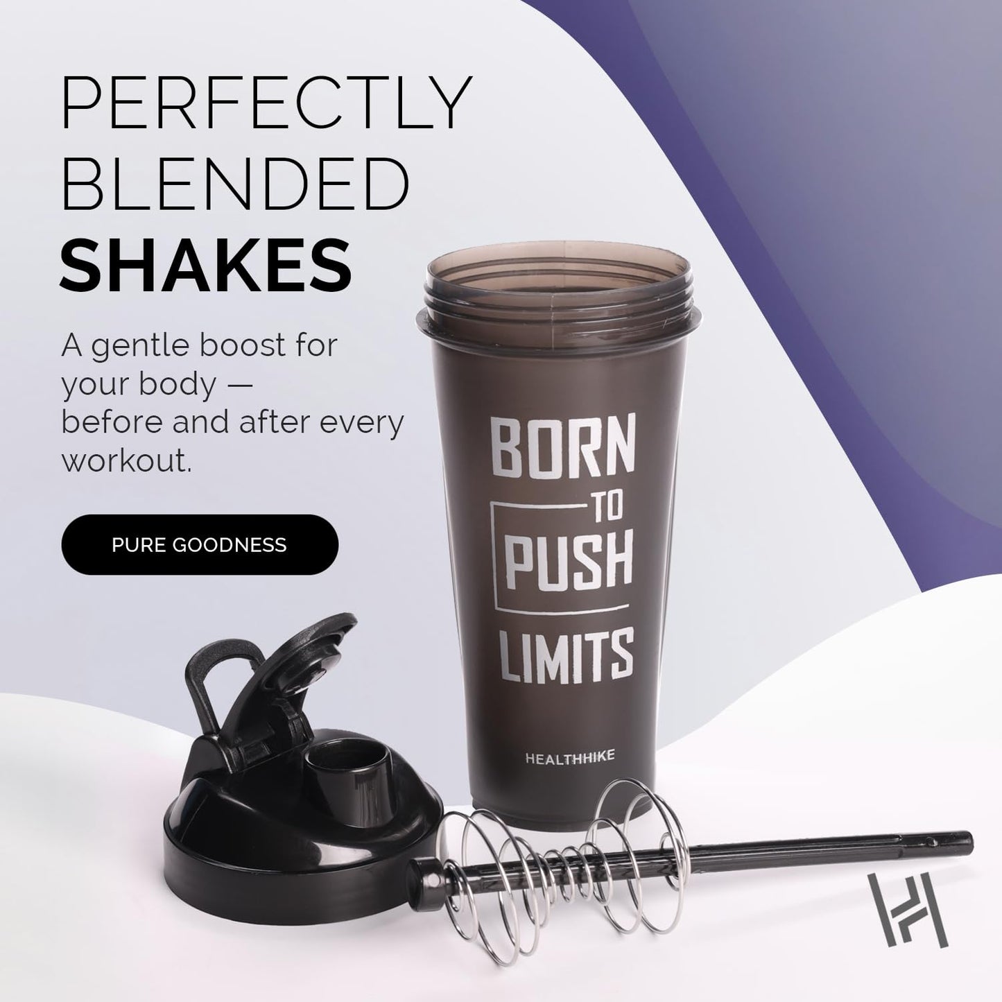 Gym Shaker Bottle 700ml Fast Mixing & Leakproof – HealthHike VelocityHealthHike