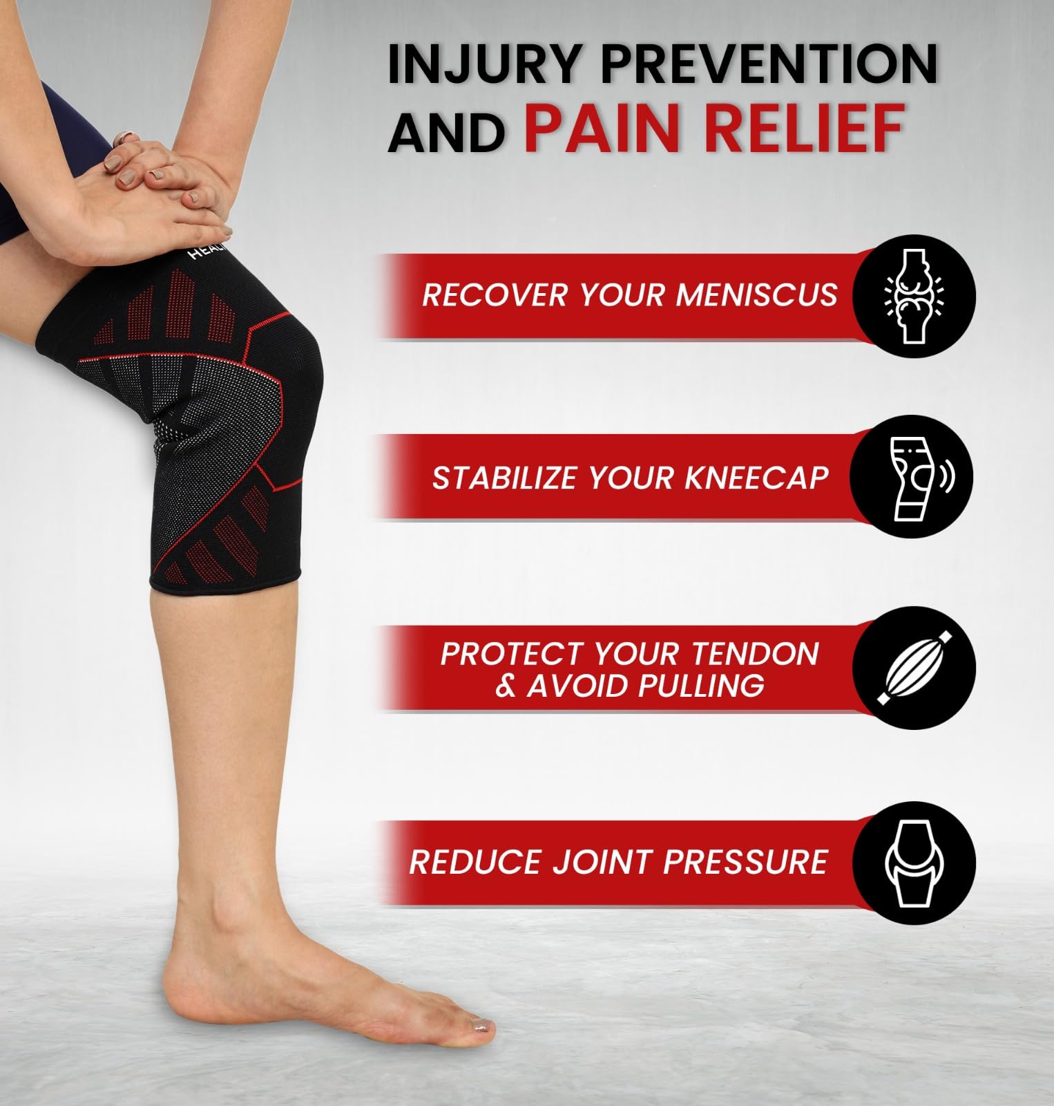 Knee Support Brace for Gym Running & Sports – HealthHikeHealthHike