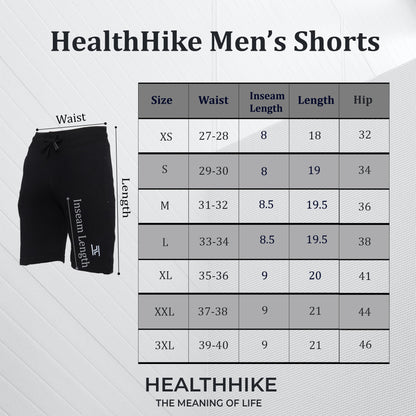 Men’s Cotton Gym Shorts Regular Fit Training Wear – HealthHike NeoFlexHealthHike