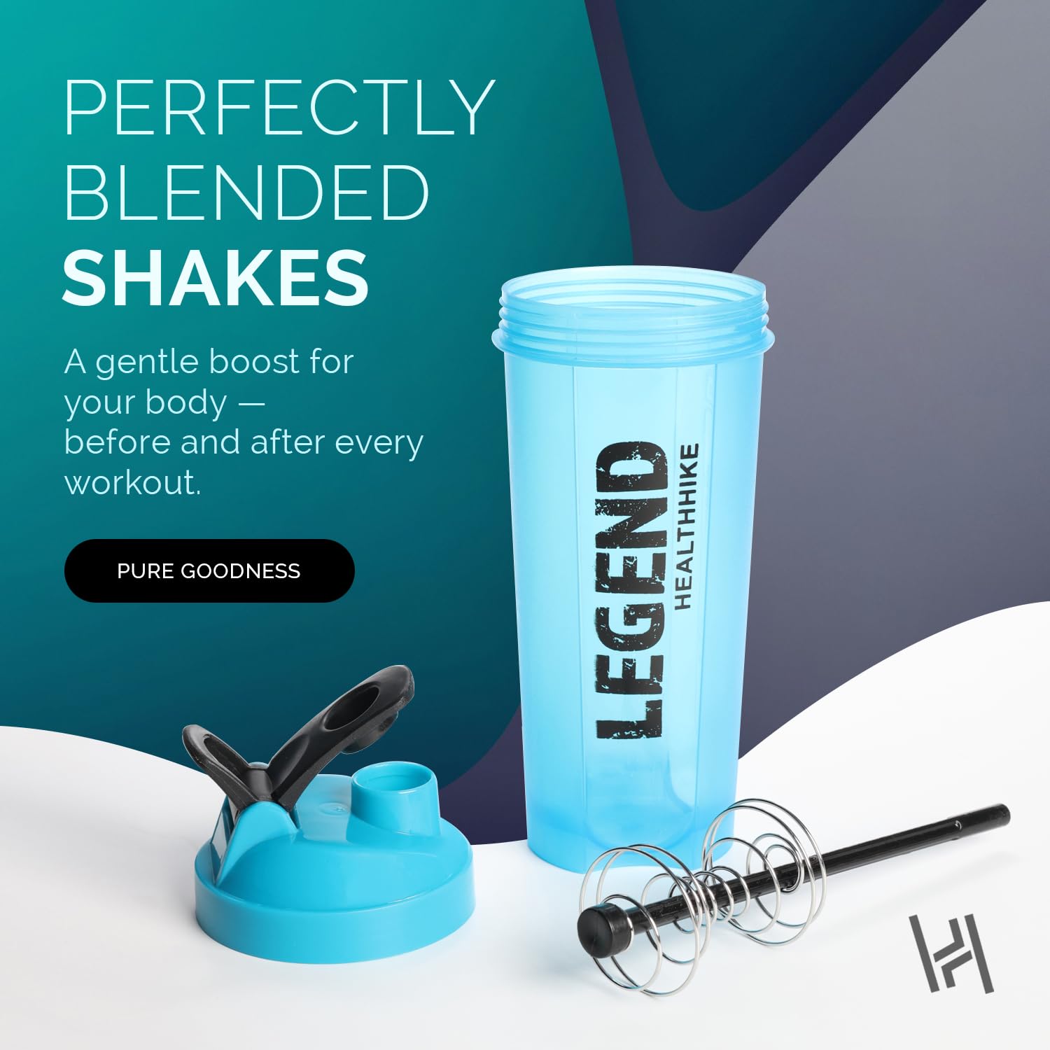 Protein Shaker Bottle 700ml BPA - Free Gym Mixer – HealthHike FusionHealthHike