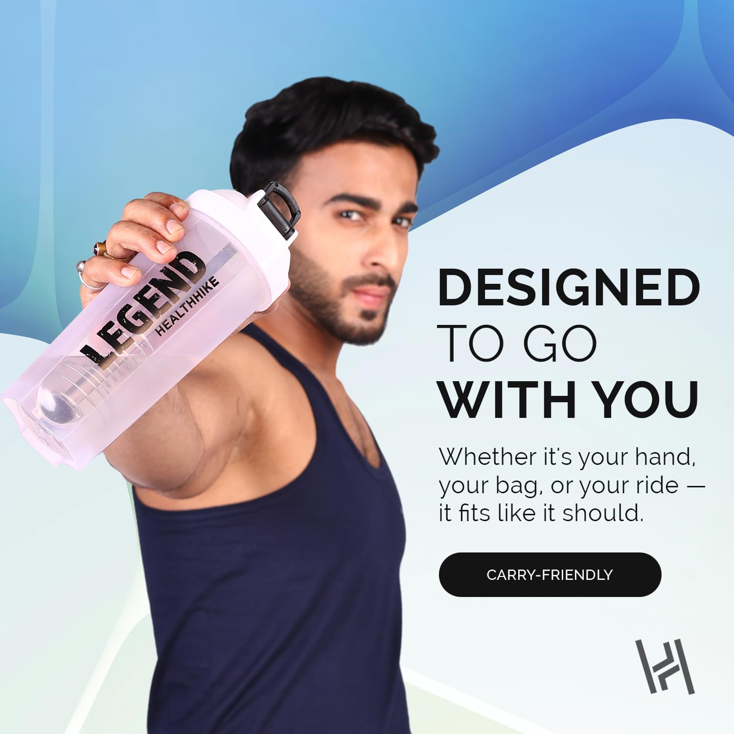 Protein Shaker Bottle 700ml BPA - Free Gym Mixer – HealthHike FusionHealthHike