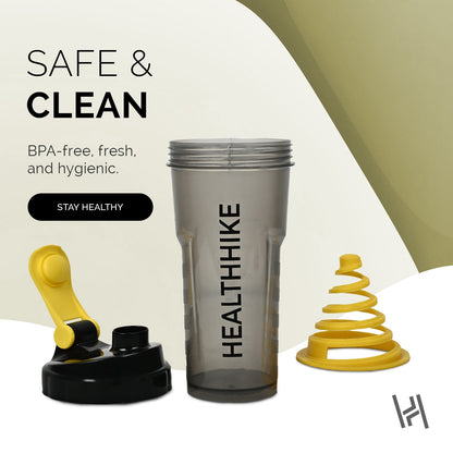 Protein Shaker Bottle 700ml Leakproof Gym Mixer – HealthHike VortexShaker BottleHealthHike