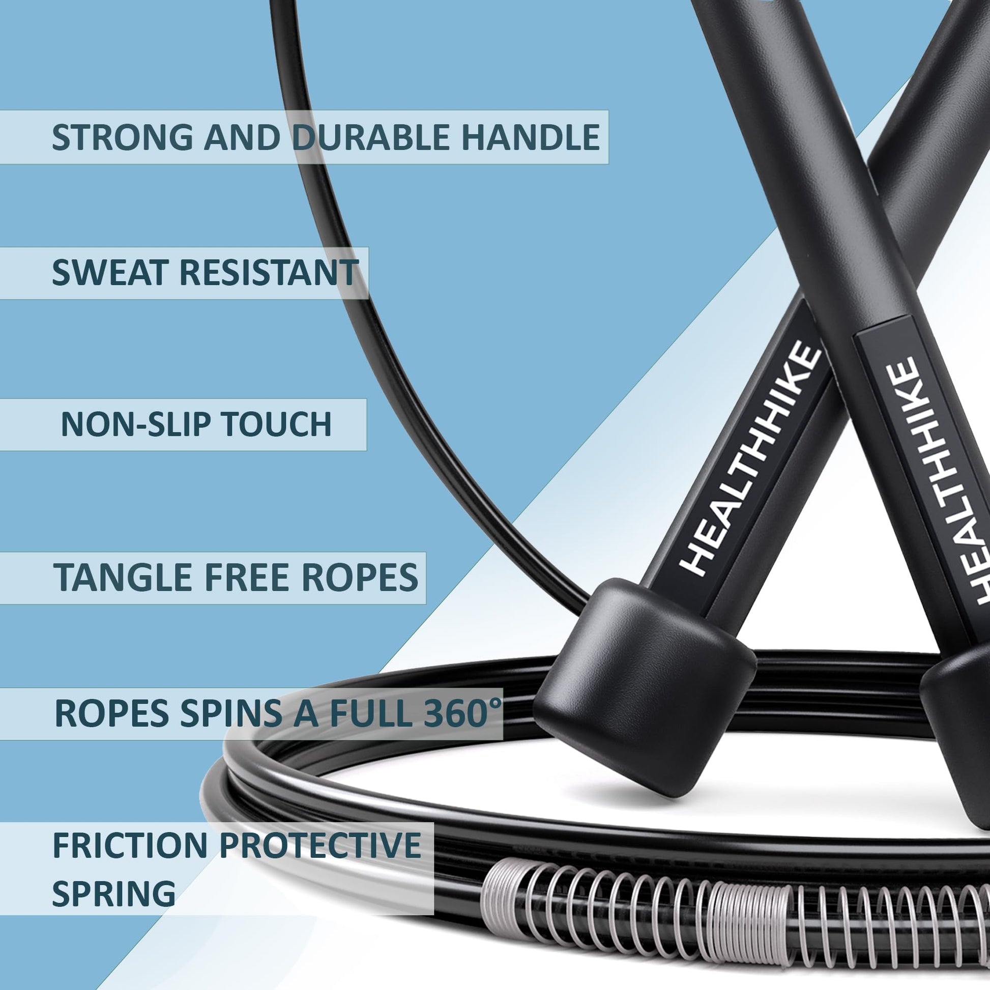 Skipping Rope Lightweight Speed Jump Rope Black – HealthHikeSkipping RopeHealthHike