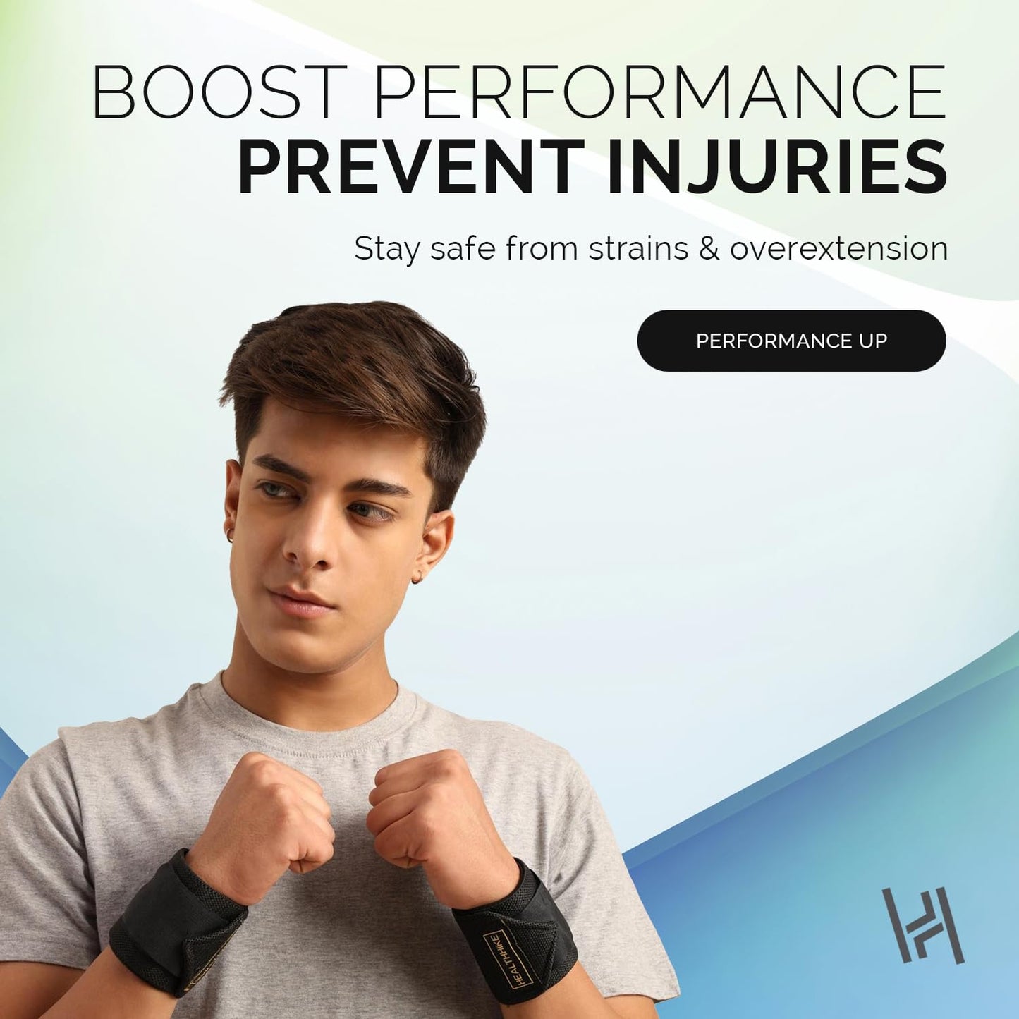 Wrist Support Band Heavy Duty Gym Stabilizer Black – HealthHikeWrist Support BandHealthHike