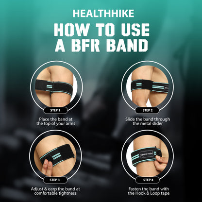 HealthHike Blood Flow Restriction Bands (BFR) for Arms Occlusion Training