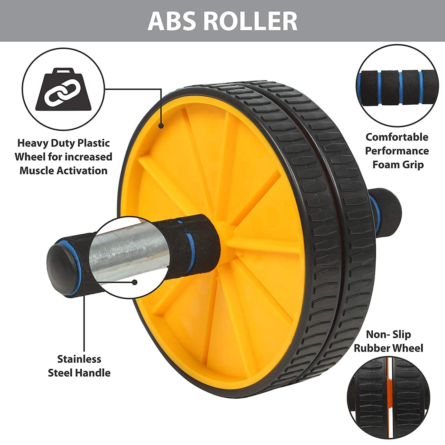 HealthHike Ab Roller Wheel for Abdominal Exercises