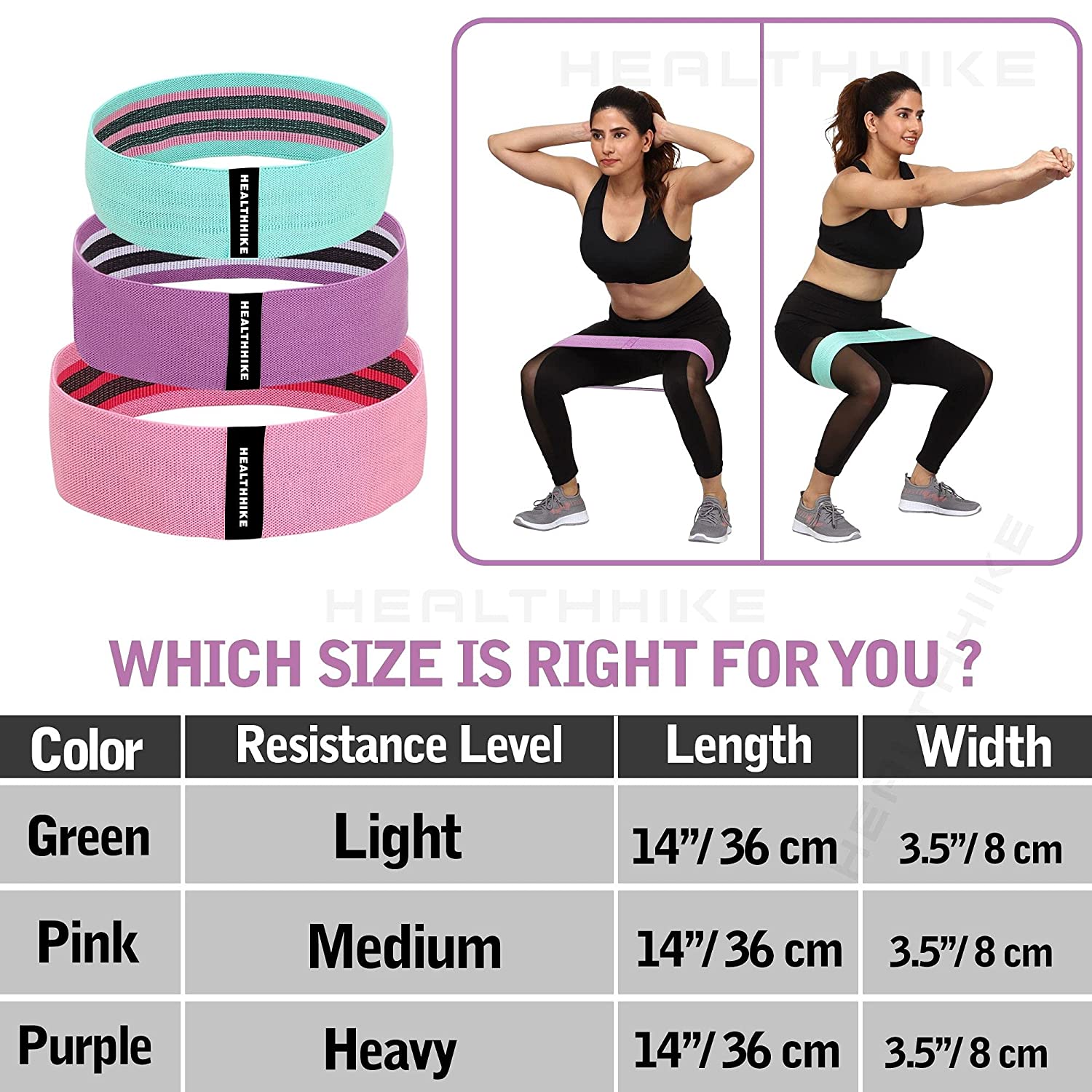 Booty band size guide sale