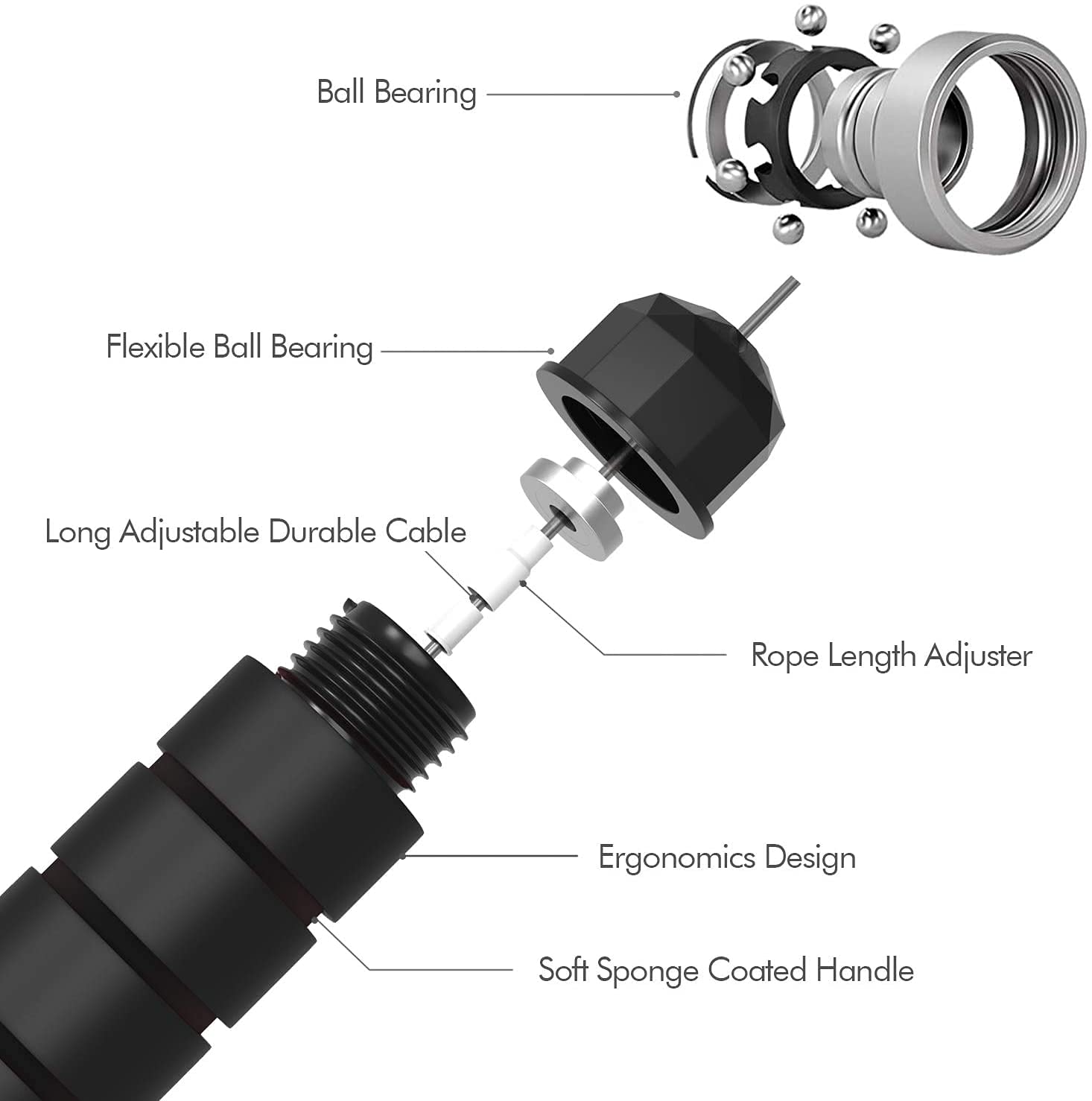 Tangle Free Skipping Rope - Speed Jump Rope for Gym - HealthHike