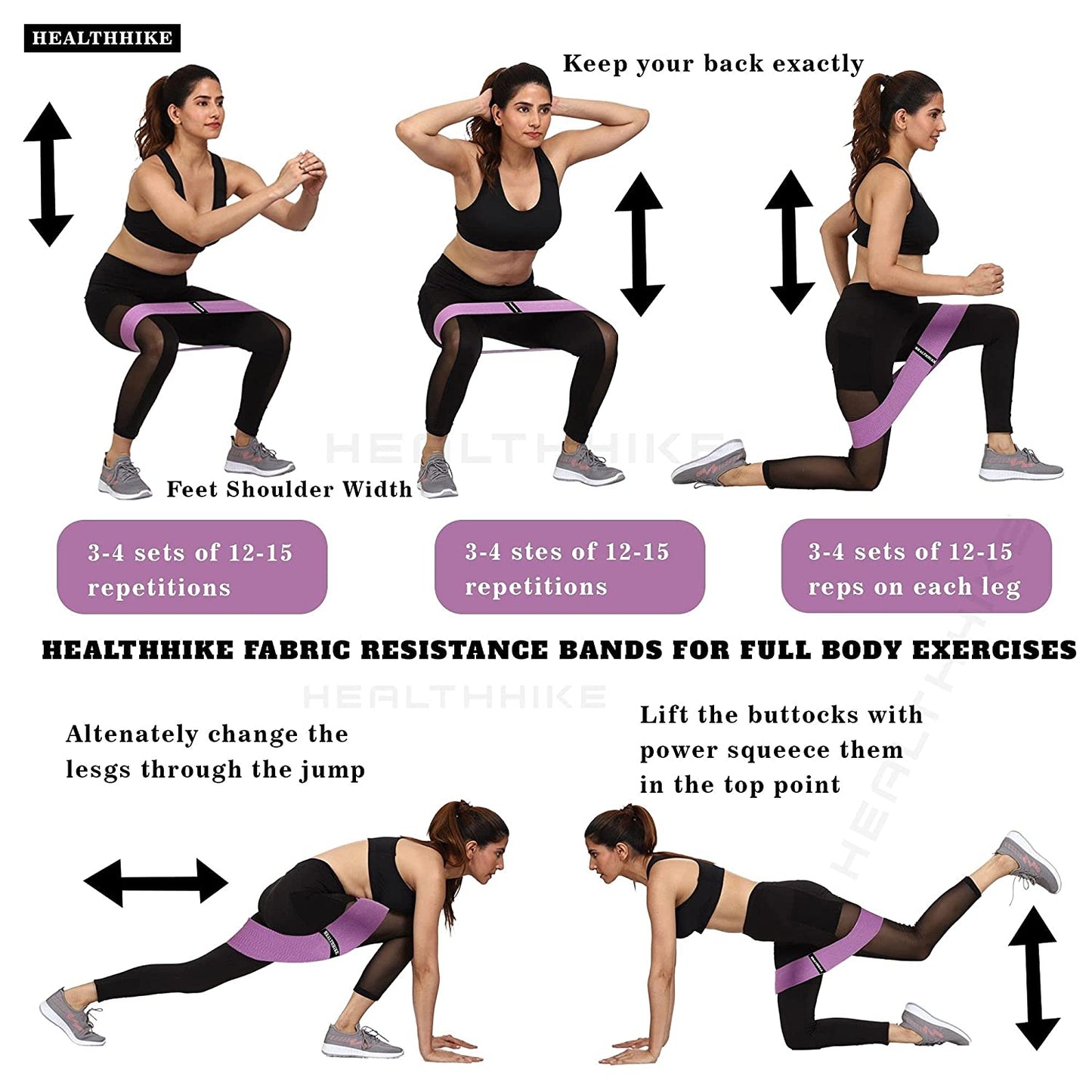 Hip Resistance Loop Band for Glutes & Squat Training – HealthHikeHealthHike